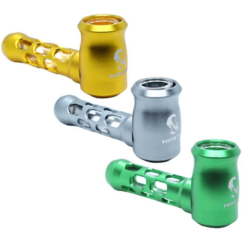 Detachable Aluminium Pipe With Glass Tube And Glass Bowl (TO-017) | 5 Inch | Assorted Colors product image